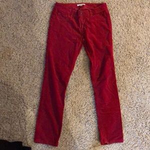 Cabi womens crimson velvety pants.